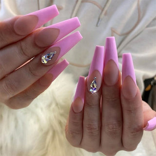 Buy 28 Fake Nails With Glue Full Coverage