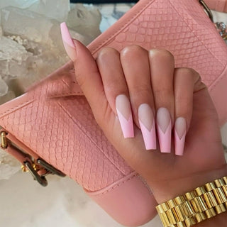 Buy 7 Fake Nails With Glue Full Coverage