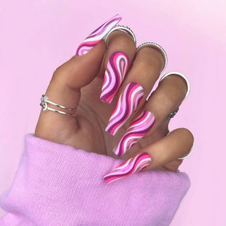 Buy 12 Fake Nails With Glue Full Coverage