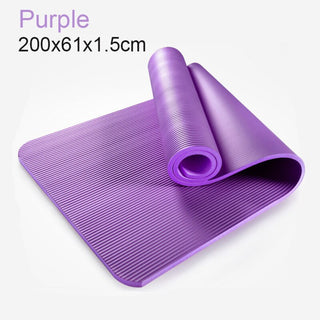 Buy 2pcs-200x61x1-5cm1 185cm Enlarged Fitness Mat Yoga Mat Men Gym Exercise Mat Esterilla Yoga Tapete Pad Lengthen Non-Slip for Beginner With Yoga Bag