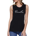 Breath Muscle Tee Work Out Sleeveless Shirt Cute Yoga T-Shirt