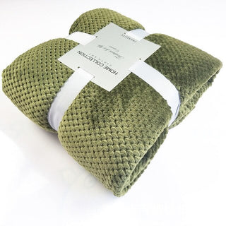 Buy army-green Winter Soft Flannel Blankets