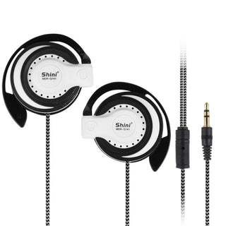 Buy white 3.5mm EarHook Headphones Noise Cancelling Headset Earbud Super Bass