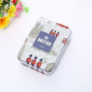 Buy style-1-soldier 1pc Tin Cigarettes Cases Boxes Holder Sealed Tobacco Humidor Rolling Paper Storage Box Eiffel Tower Printed Smoking Accessories
