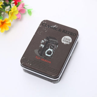 Buy style-1-camera 1pc Tin Cigarettes Cases Boxes Holder Sealed Tobacco Humidor Rolling Paper Storage Box Eiffel Tower Printed Smoking Accessories