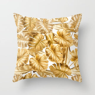 Buy gold-plants-018 Hot Gold Throw Pillows