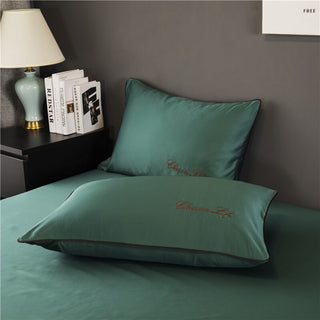 Buy mo-lv TWO Side 100% Satin Silk Pillowcases Envelope Pure Silk Embroidery Pillow Case Pillowcase for Healthy Sleep Multicolor 48x74cm