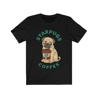 Pug loves coffee Dogs Lover Short Sleeve Tee