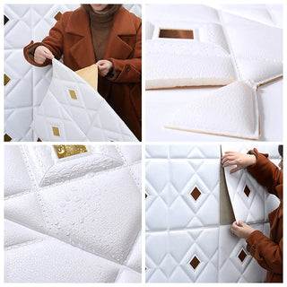 3D Wall Stickers PE Foam Tile Waterproof Brick Wall Sticker Self-Adhesive Foam Panel 30*30cm Home Background Decoration