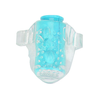 Buy blue Crystal Adult Mini Finger Vibrator Clitoris Stimulator Sex Products Oral Licking Clit Vibrators Sex Toys Masturbator for Women