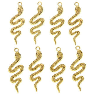 Buy gold-snake-10pcs 4pcs 3D Snake Shaped Nail Charms Luxury Glitter Rhinestones Oversized