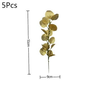 Buy d06-5pcs 5/10pcs Artificial Gold Green Turtle Leaf Scattered Tail Leaf Fake