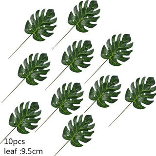 Buy b01-10pcs 5/10pcs Artificial Gold Green Turtle Leaf Scattered Tail Leaf Fake