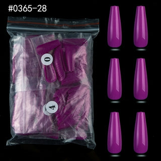Buy 23 500pcs Colorful  False Nails Long Ballerina Coffin Shape UV Shiny