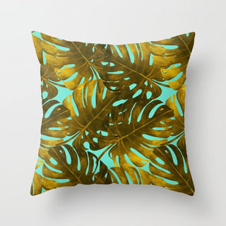 Buy gold-plants-030 Hot Gold Throw Pillows