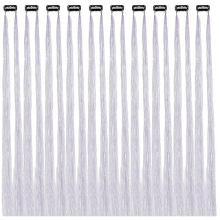 Buy sliver 10Pack Sparkle Tinsel Clip on in Hair Extensions