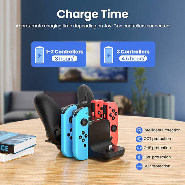 6 in 1 Charger for Nintendo Switch Console Joycon Gamepad Charging