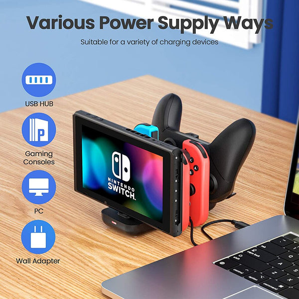 6 in 1 Charger for Nintendo Switch Console Joycon Gamepad Charging