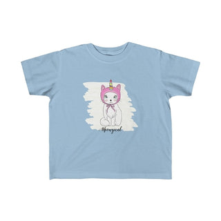 Buy light-blue Meowgical Cat Unicorn Kid Girls Tee