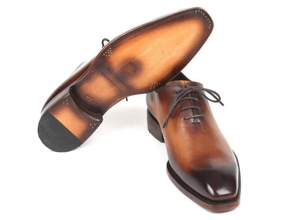 Paul Parkman Men's Wholecut Oxfords Brown Leather (ID#3222-BRW)