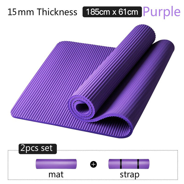 185cm Enlarged Fitness Mat Yoga Mat Men Gym Exercise Mat Esterilla Yoga Tapete Pad Lengthen Non-Slip for Beginner With Yoga Bag