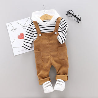 Buy brown1 Hooded+Pant 2pcs Outfit Suit Boys Clothing Sets