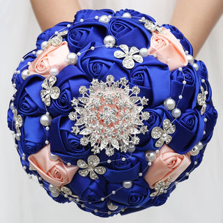 Buy 18cm-shell-pink Rhinestone Bridal Bouquets