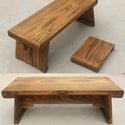 95X40X36CM Antique Low Tea Table with Bench Japanese Tatami Living