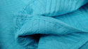 DaDa Bedding Gentle Wave Turquoise Teal Blue Thin & Lightweight Quilted Bedspread Set (LH3000)