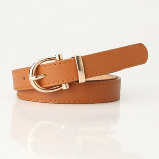 Buy camel color square buckle decorative belt fashion casual