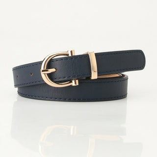 Buy navy color square buckle decorative belt fashion casual