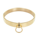 ACECHANNEL GOLD COLOR polished stainless steel choker slave necklace