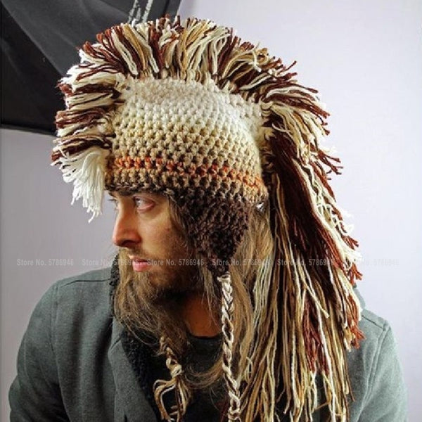 Adult funny hat medieval vintage knitted roman hat winter christmas