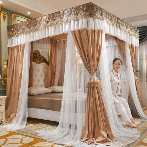 Bed Curtain Shading Integrated Mosquito Net Floor With Bracket