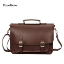 Business office Men Briefcase Designer Brand Leather Tote male Large
