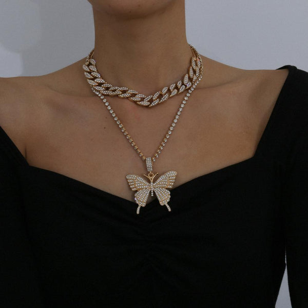 Charm necklaces for women butterfly  Zinc Alloy Pendant