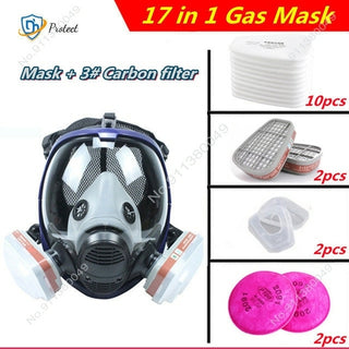Buy red Chemical mask 6800 15/17 in 1 gas mask dust respirator paint