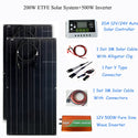 Complete Solar Home System Kit 100W 200W 12V 18V Flexible Solar Panels