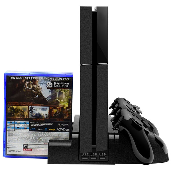 Cooling Stand For PS4/PS4 Slim/PS4 PRO With 12PCS Games Storage Dual