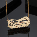 Custome Double Name Personalized 3D Necklace Two Layer Name Necklace