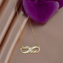 Customized Infinite Butterfly Name Engraving Date Pendant Charm