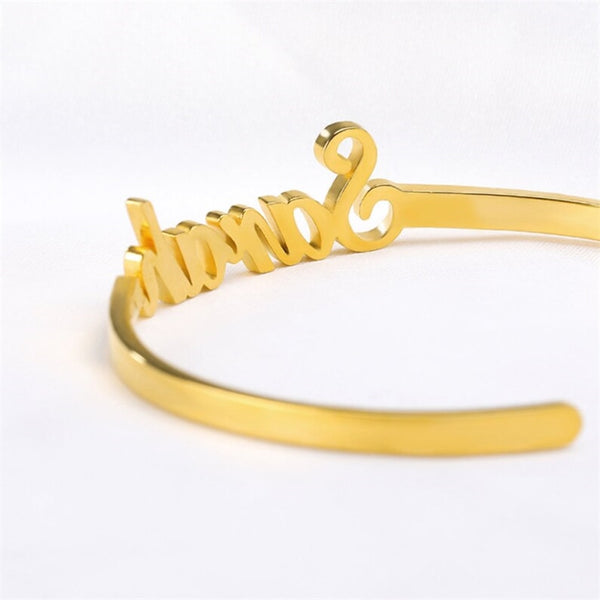 Customized Name Bracelet Personalized Custom Charm Gold Silver Color