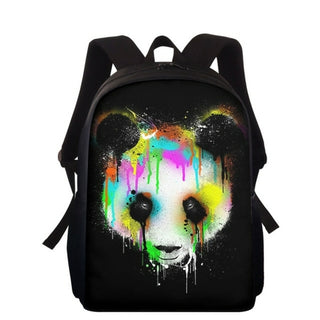 Buy gray Cute Panda 3D Print Children School Bags Girls Boys Kindergarten