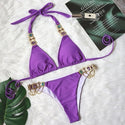 rhinestone straps bikini