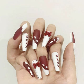 Buy 54 Fake nails with designs tips overhead