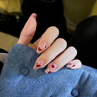 Buy 22 Fake nails with designs tips overhead