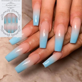 Buy 5 Fake nails with designs tips overhead