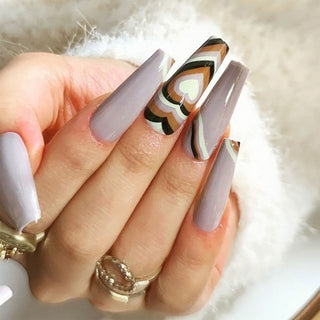 Buy 29 Fake nails with designs tips overhead