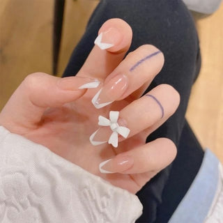 Buy 53 Fake nails with designs tips overhead