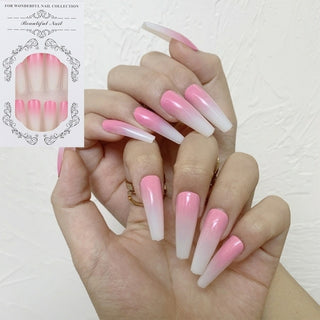 Buy 19 Fake nails with designs tips overhead